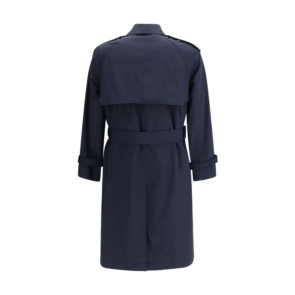 Burberry Blauer Trenchcoat aus Polyester