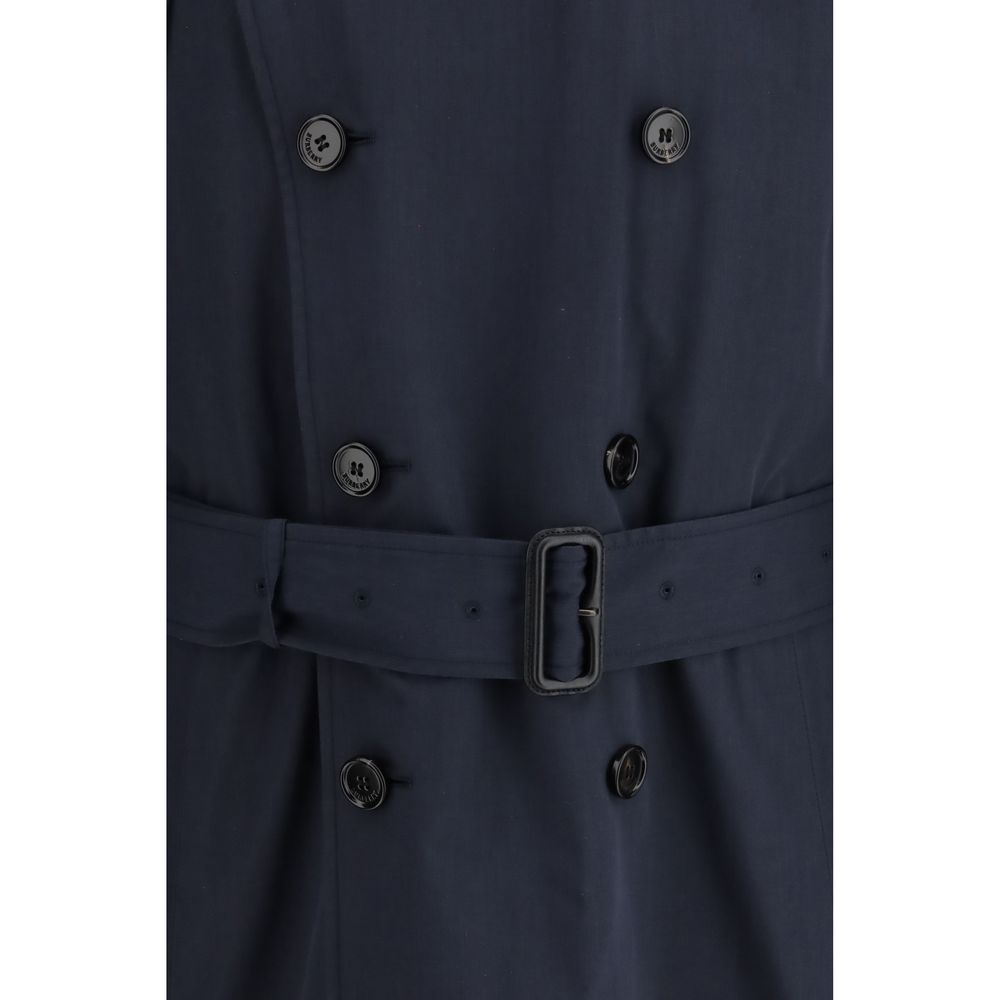 Burberry Blauer Trenchcoat aus Polyester