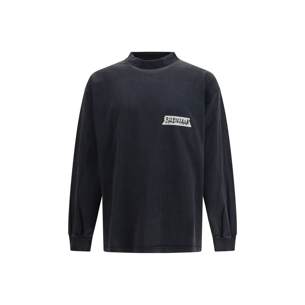 Balenciaga Schwarzer Baumwoll-Sweatshirt