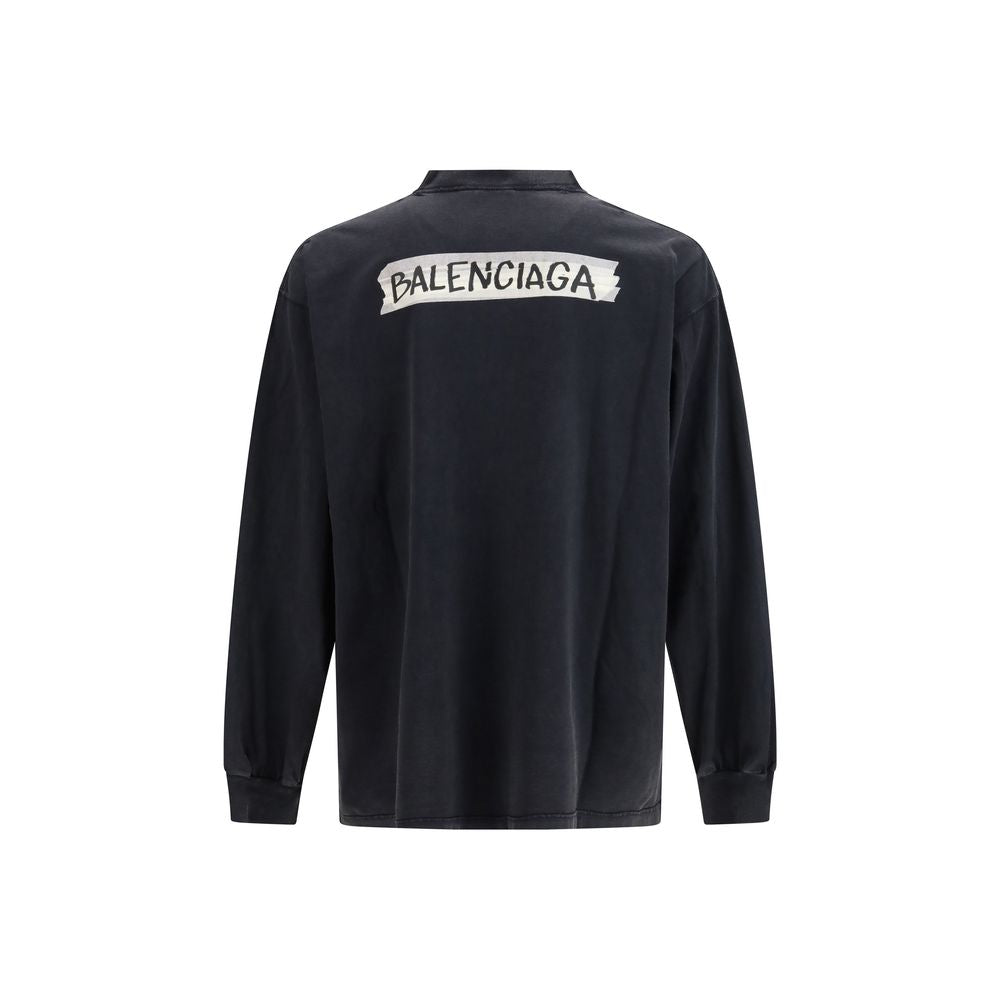Balenciaga Schwarzer Baumwoll-Sweatshirt