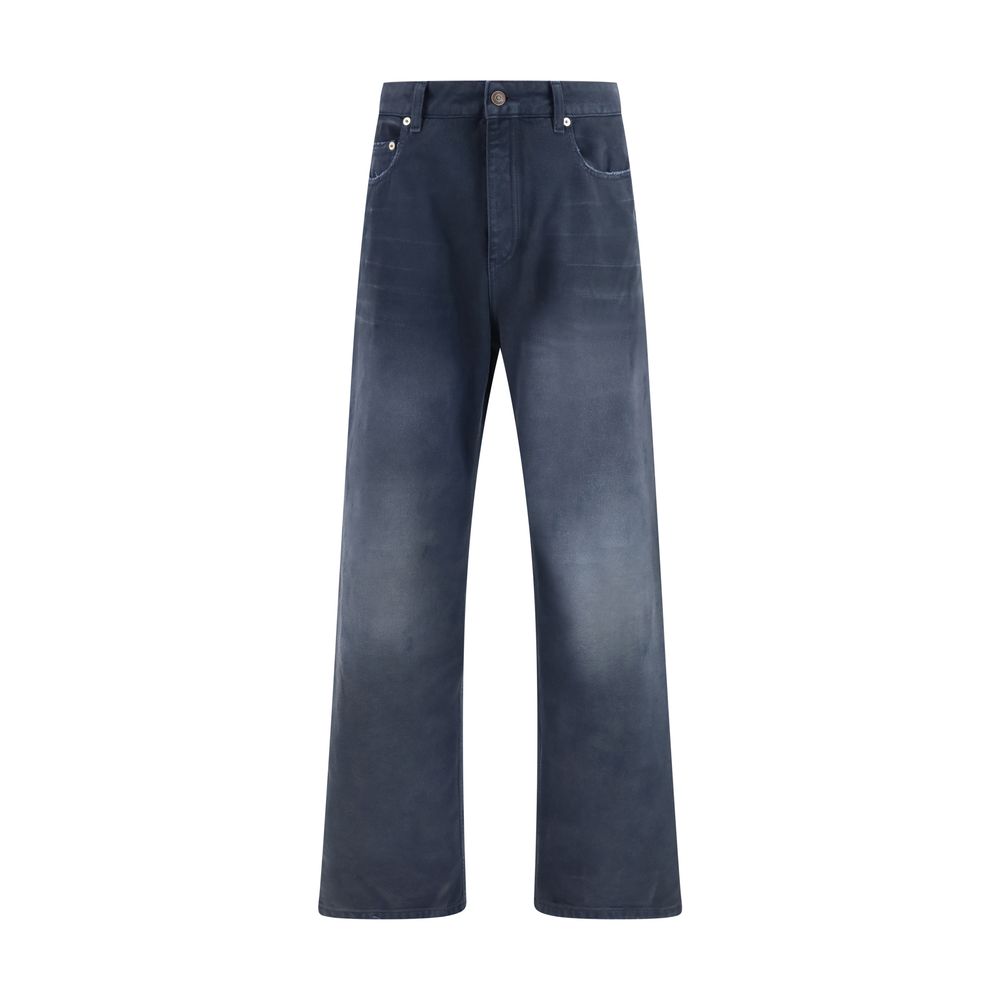 Balenciaga Blaue Jeans aus Baumwolle im Relaxed Fit
