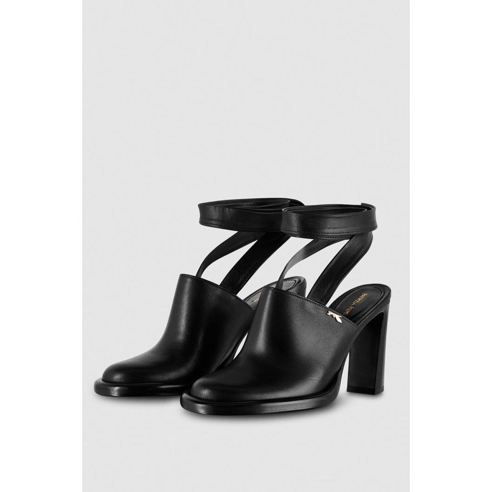 Patrizia Pepe Schwarze Stilettosandalen aus Kalbsleder