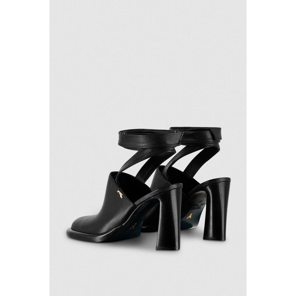 Patrizia Pepe Schwarze Stilettosandalen aus Kalbsleder