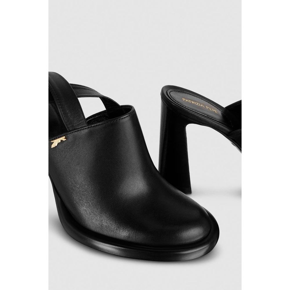 Patrizia Pepe Schwarze Stilettosandalen aus Kalbsleder