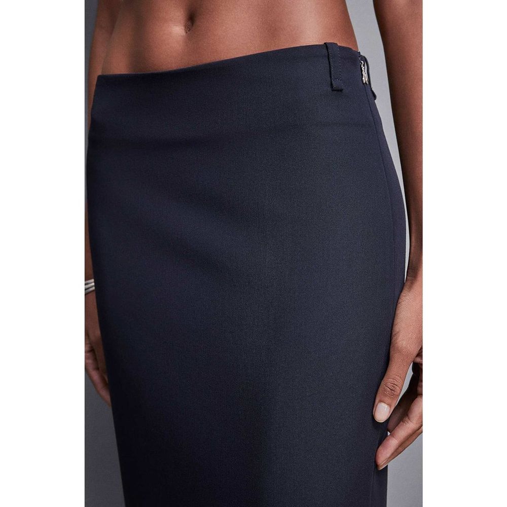 Patrizia Pepe Langer Rock in Marineblau aus Polyester