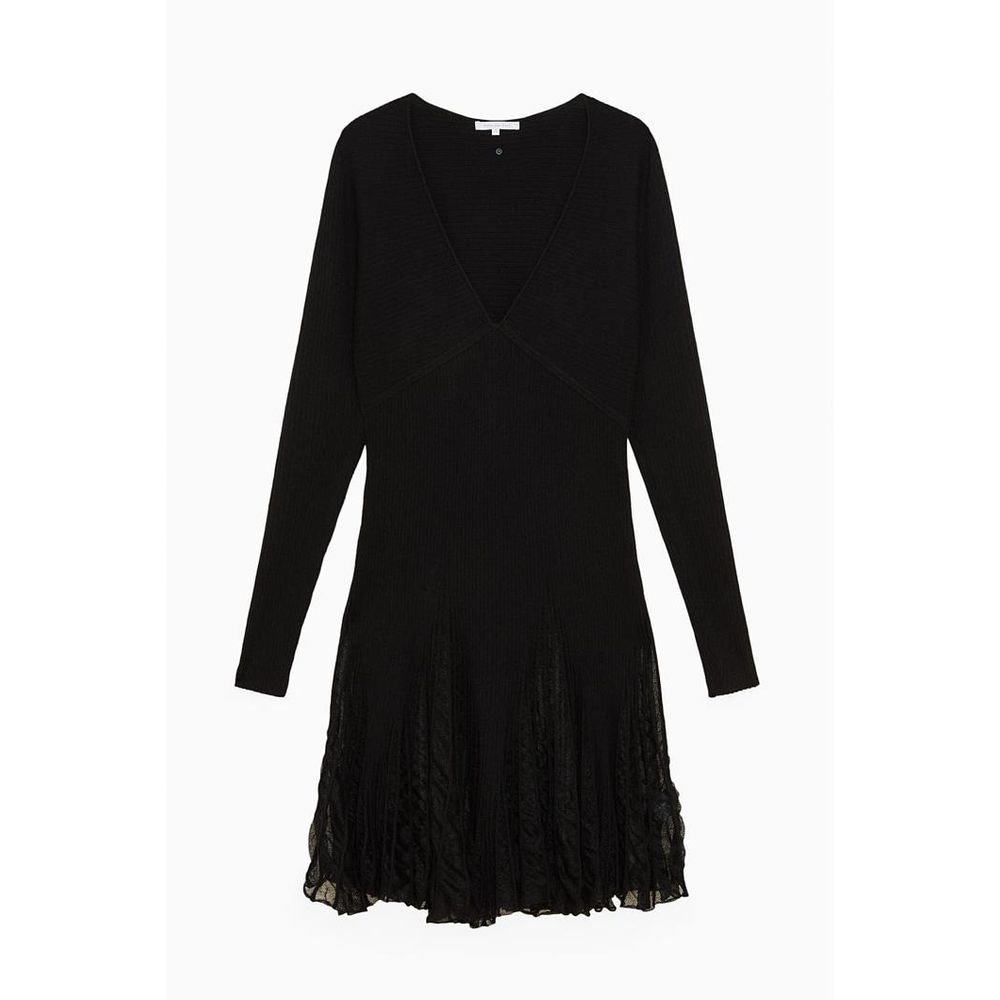 Patrizia Pepe Schwarzes legeres Kleid aus Viskose