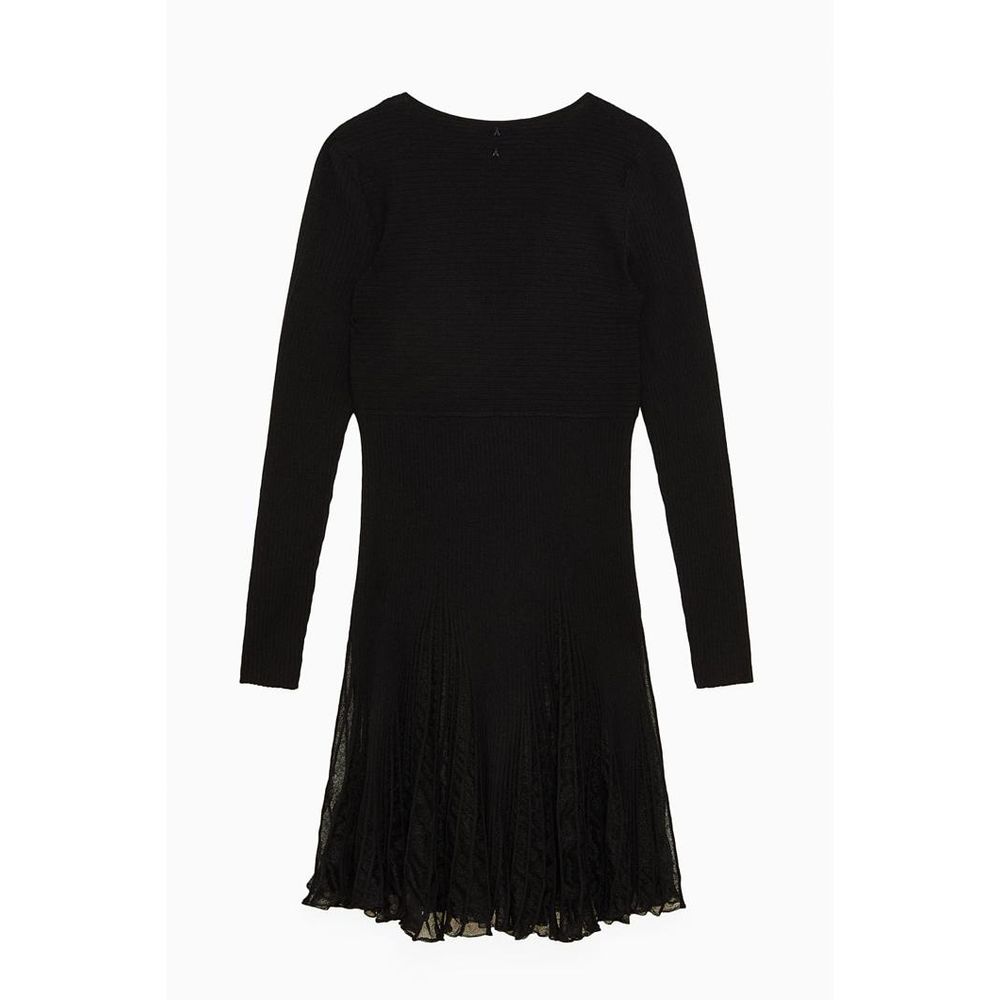 Patrizia Pepe Schwarzes legeres Kleid aus Viskose