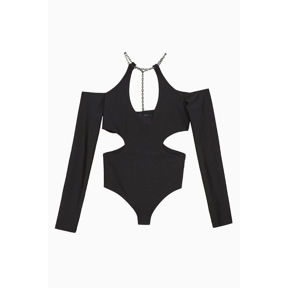 Patrizia Pepe Schwarzer Body aus Nylon