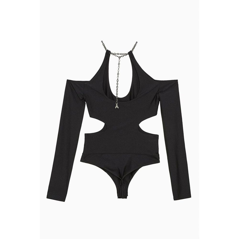 Patrizia Pepe Schwarzer Body aus Nylon