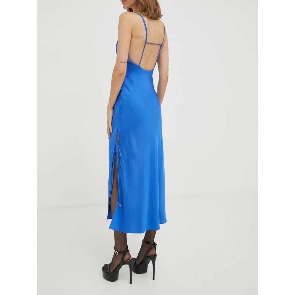 Patrizia Pepe Blaues Viskose Freizeitkleid