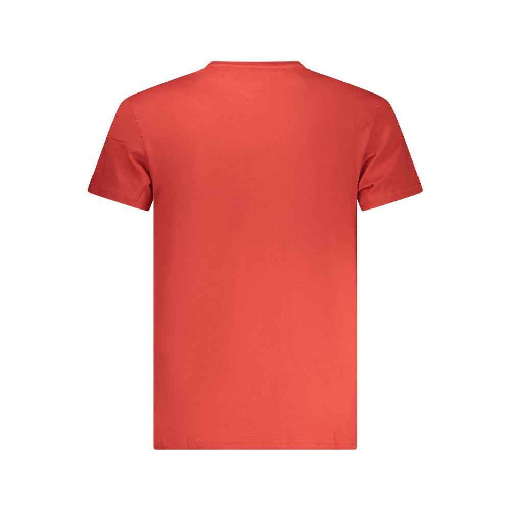 Tommy Hilfiger Rotes Baumwoll-T-Shirt für Herren