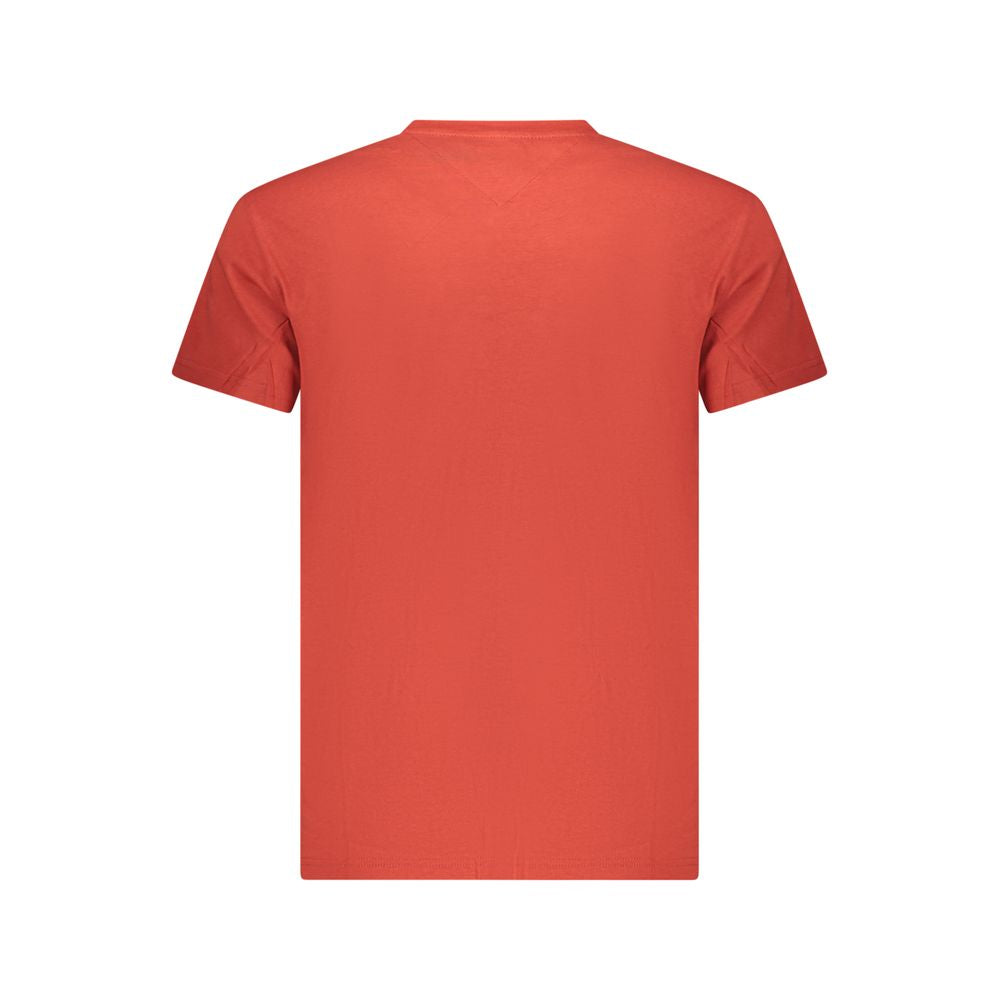 Tommy Hilfiger Rotes Baumwoll-T-Shirt für Herren