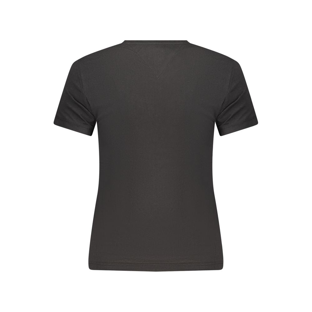 Tommy Hilfiger Schwarzes Baumwoll-T-Shirt für Damen