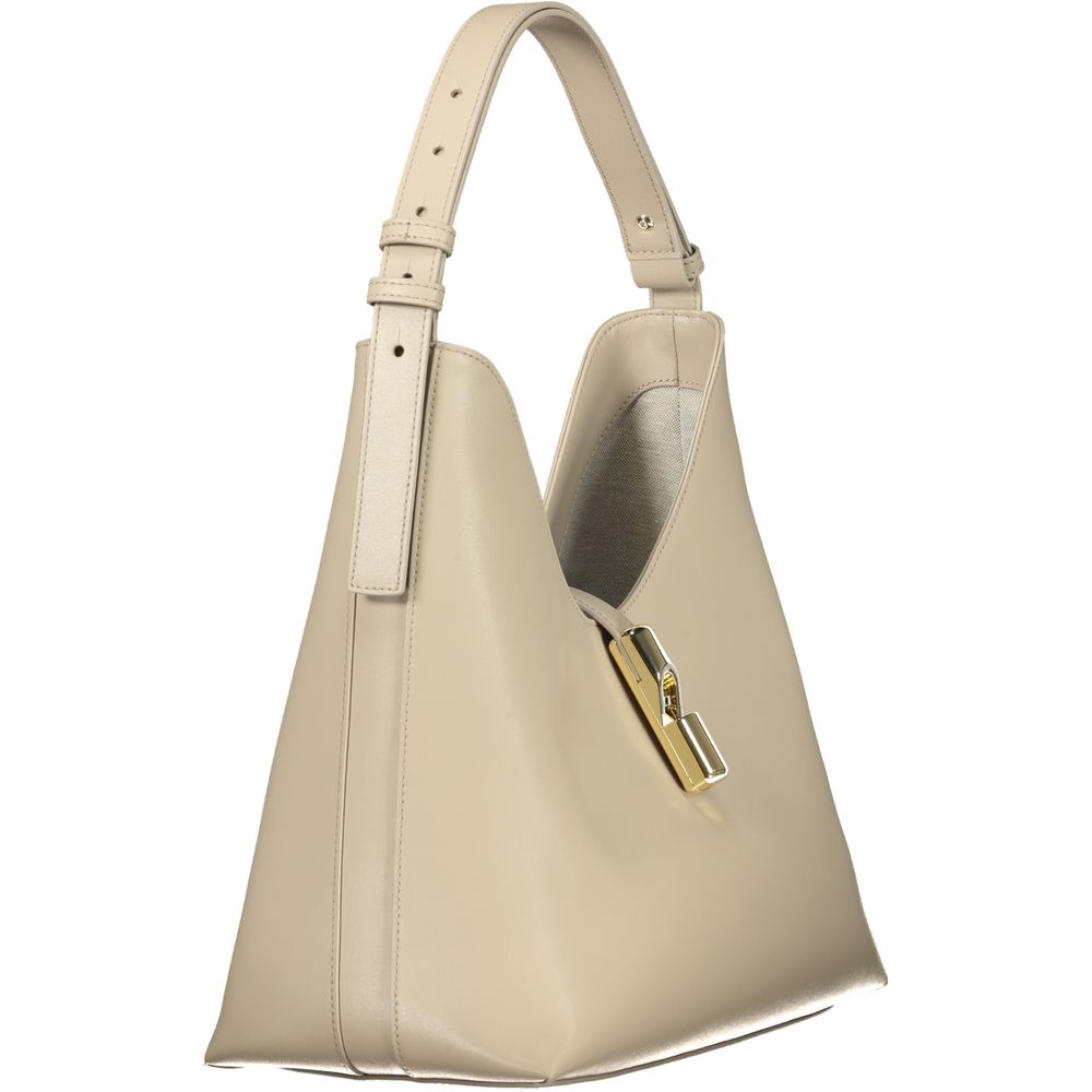 Furla Damen-Handtasche aus beigem Leder