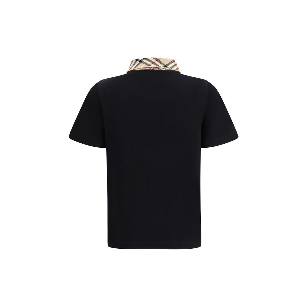 Burberry Schwarzes Baumwoll-Poloshirt