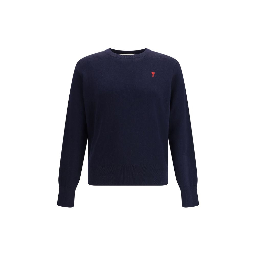 Ami Paris Blauer Pullover aus Merinowolle