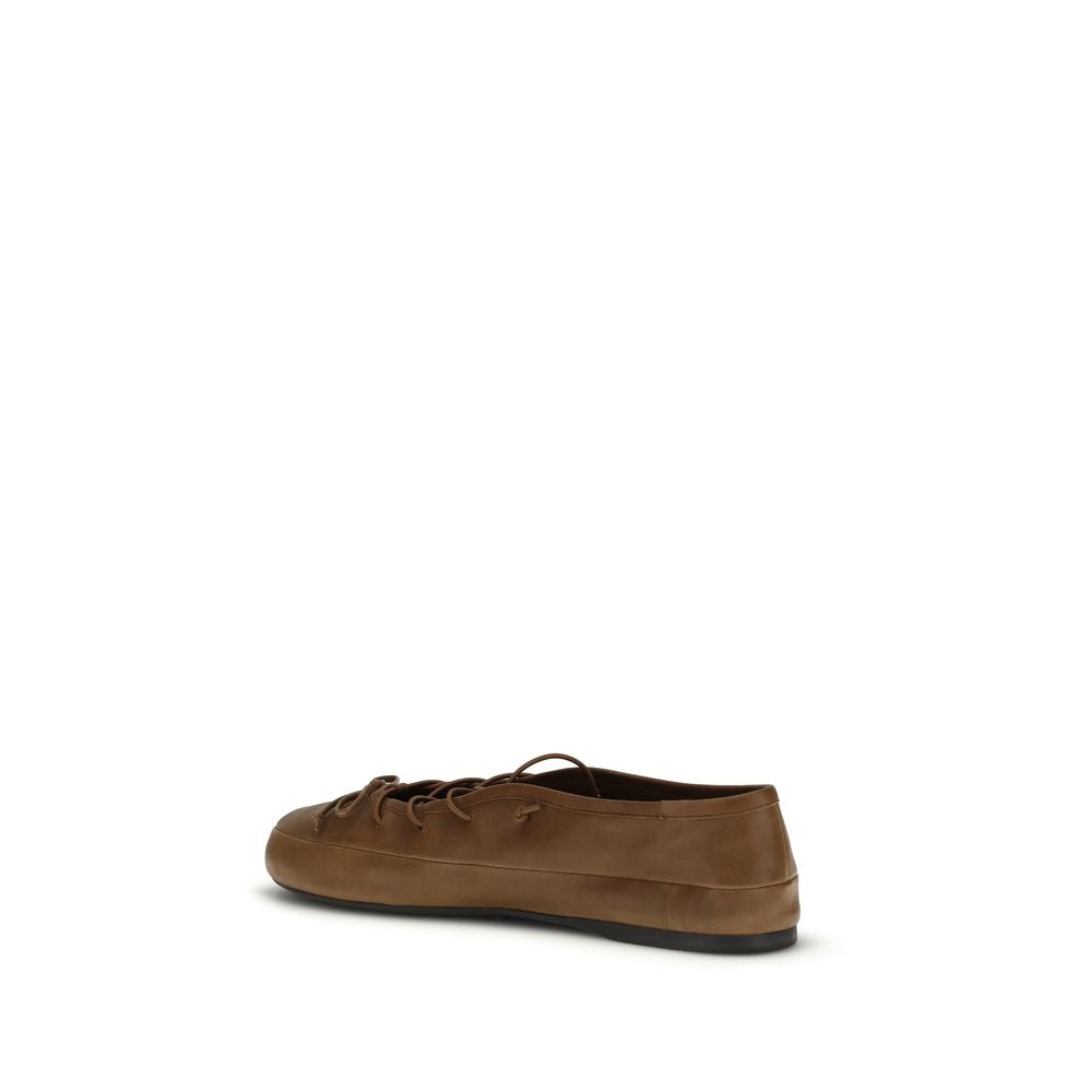 Miu Miu Braune Lammleder Ballerinas Ovis Aries Aries