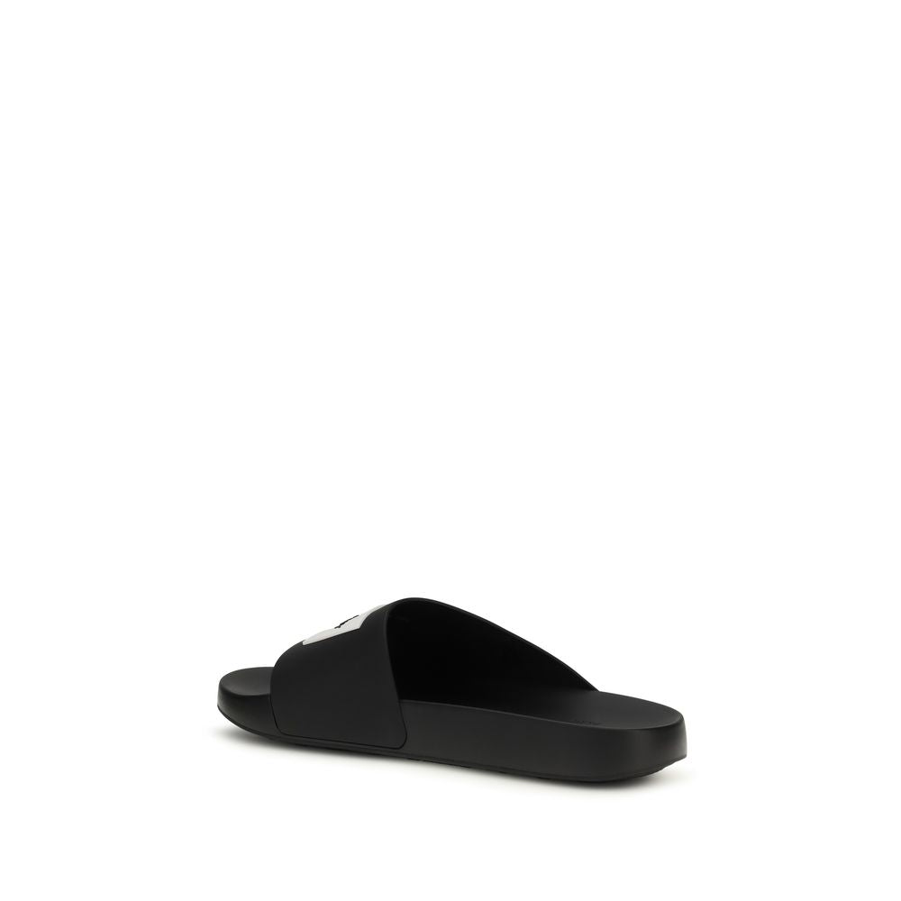 Givenchy Schwarze Gummipantoletten