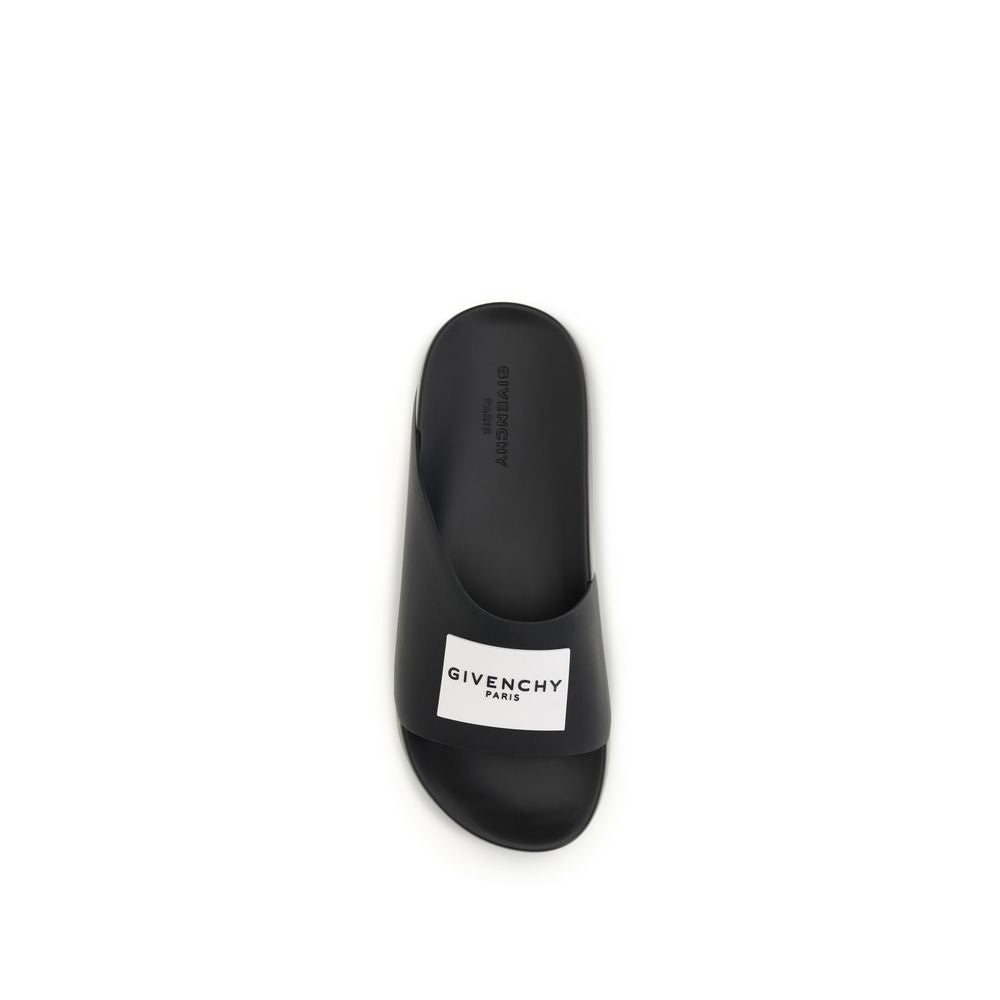 Givenchy Schwarze Gummipantoletten