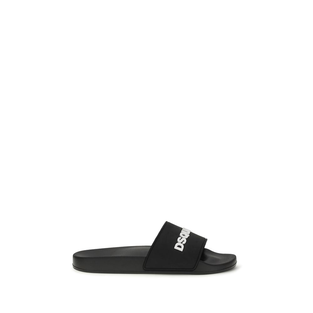 Dsquared² Schwarze Gummisandalen