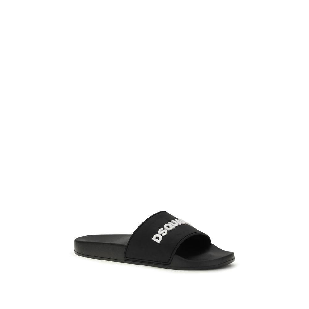 Dsquared² Schwarze Gummisandalen