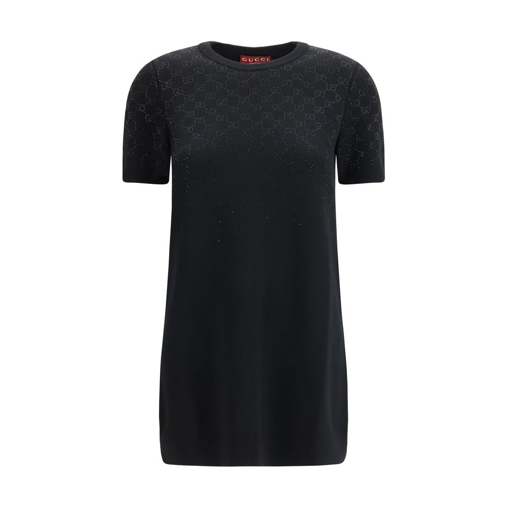 Gucci Schwarzes Woll-Freizeitkleid