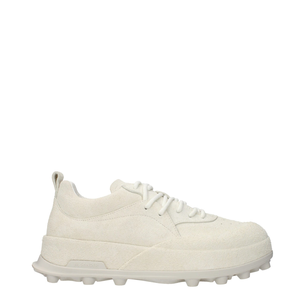 Jil Sander Beige Leder-Sneakers