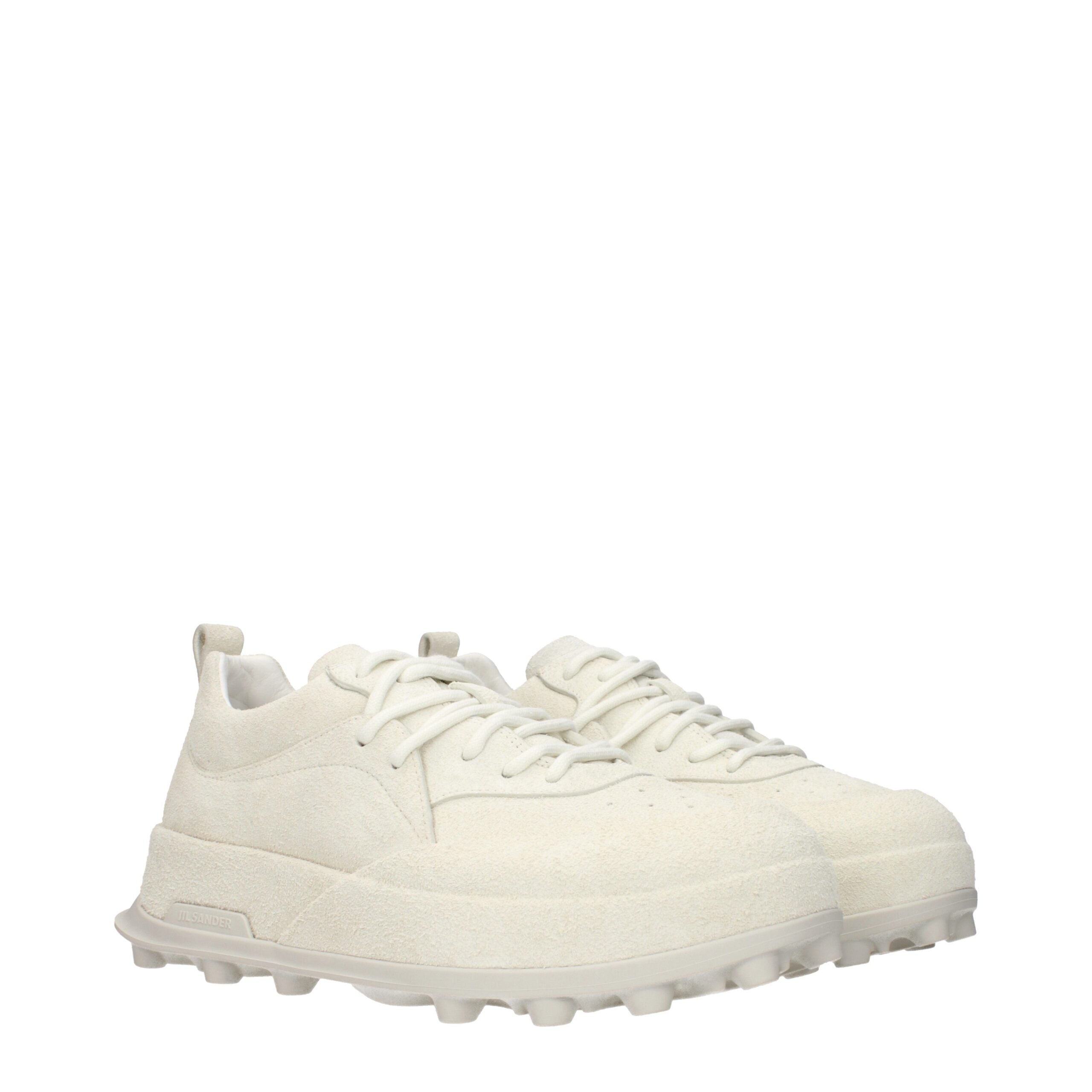 Jil Sander Beige Leder-Sneakers