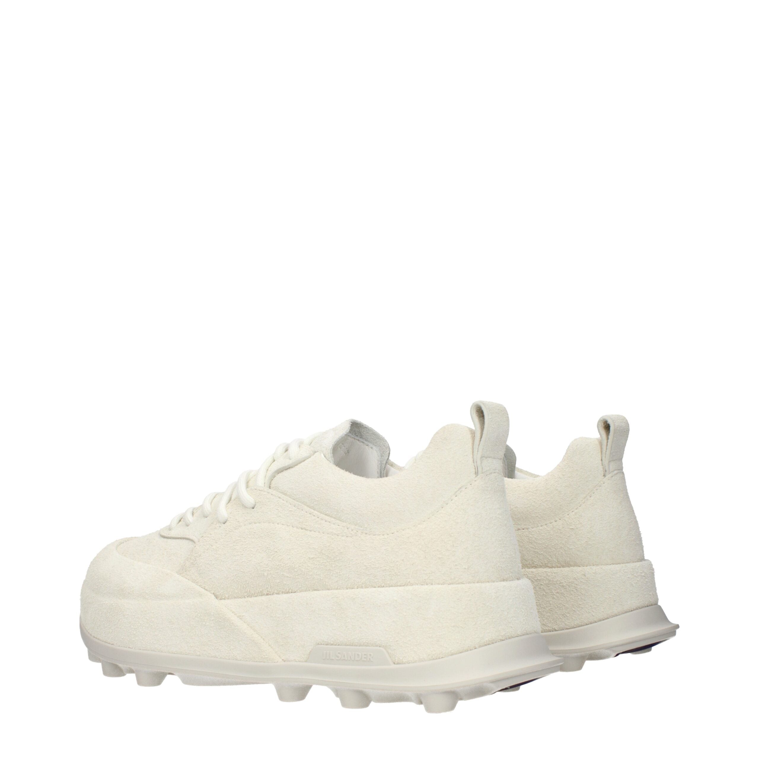 Jil Sander Beige Leder-Sneakers