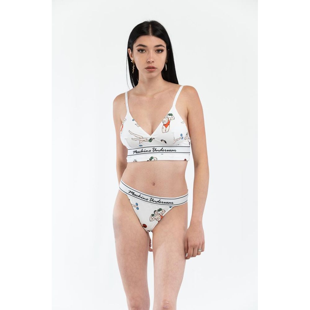 Moschino Weiße Baumwoll-Tanktops