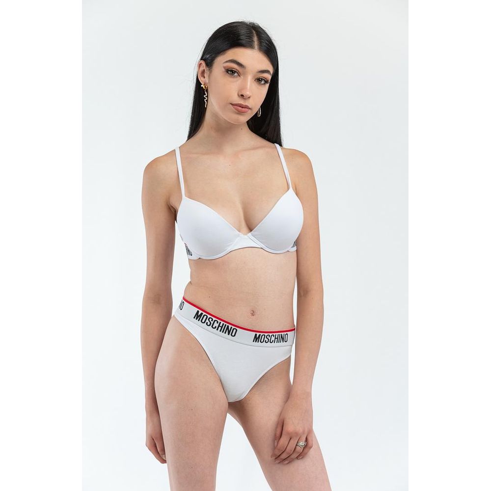 Moschino Weißer Baumwoll-BH