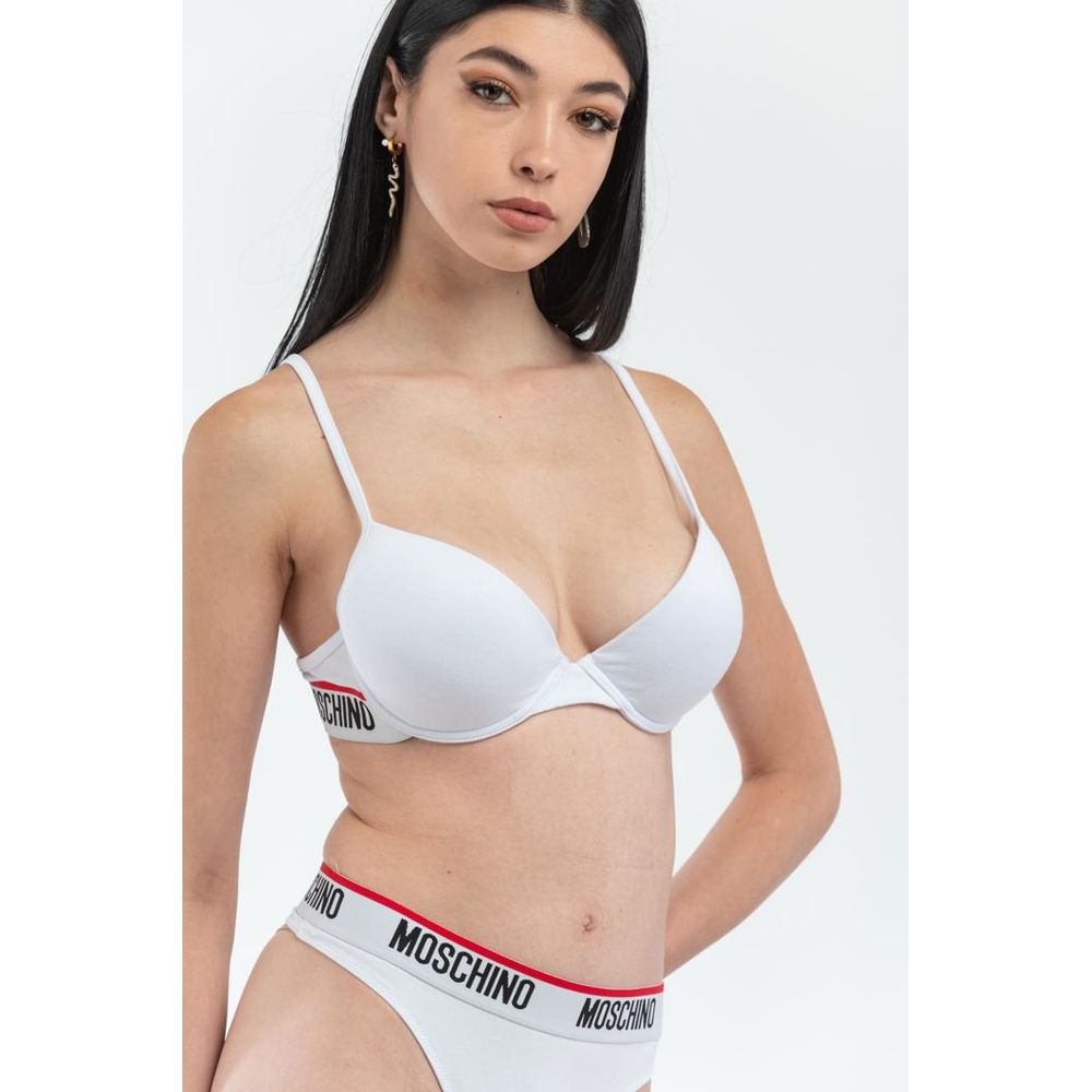 Moschino Weißer Baumwoll-BH