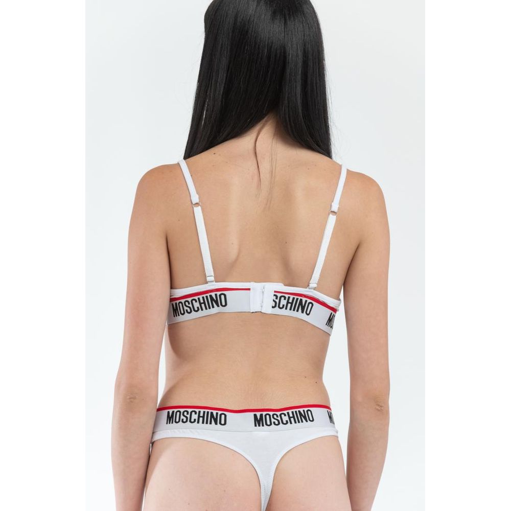 Moschino Weißer Baumwoll-BH