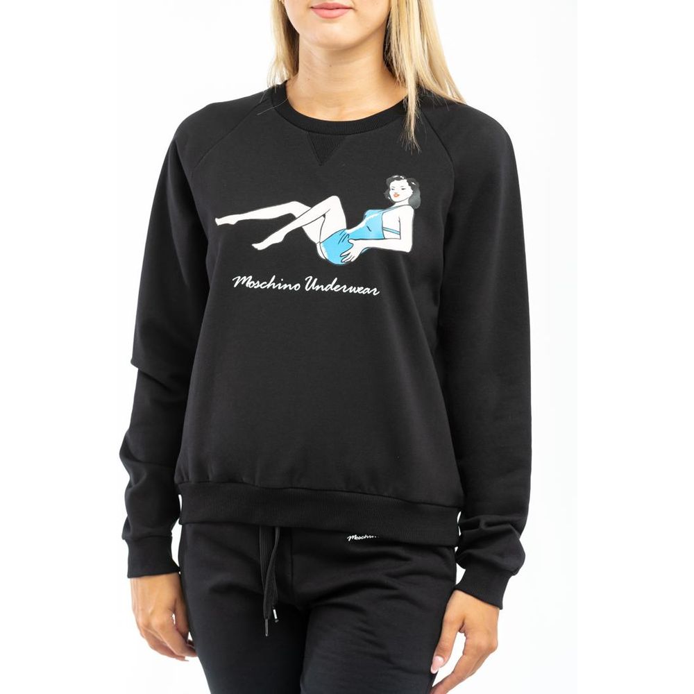 Moschino Schwarzer Baumwoll-Sweatshirt