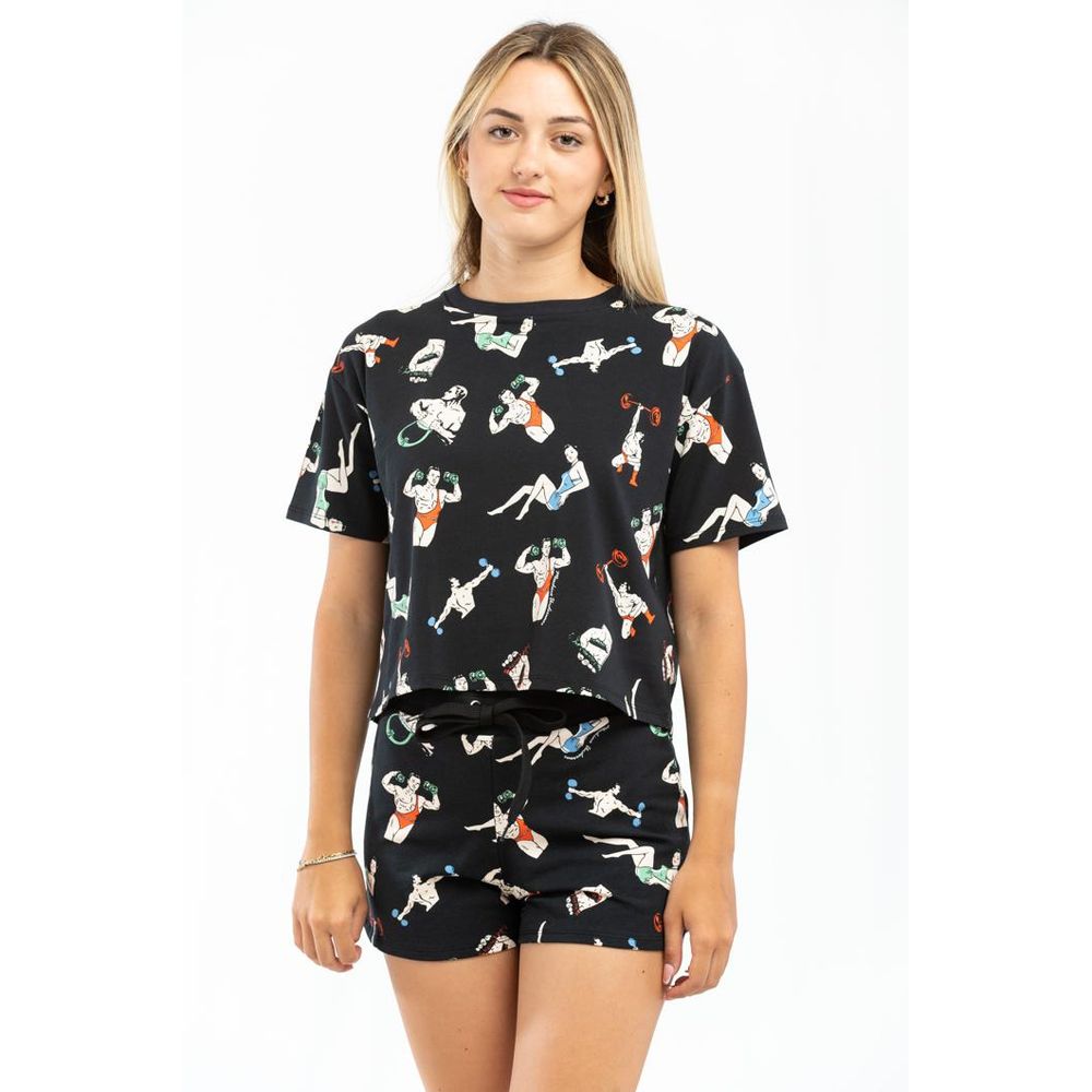 Moschino Schwarzes Baumwoll-T-Shirt