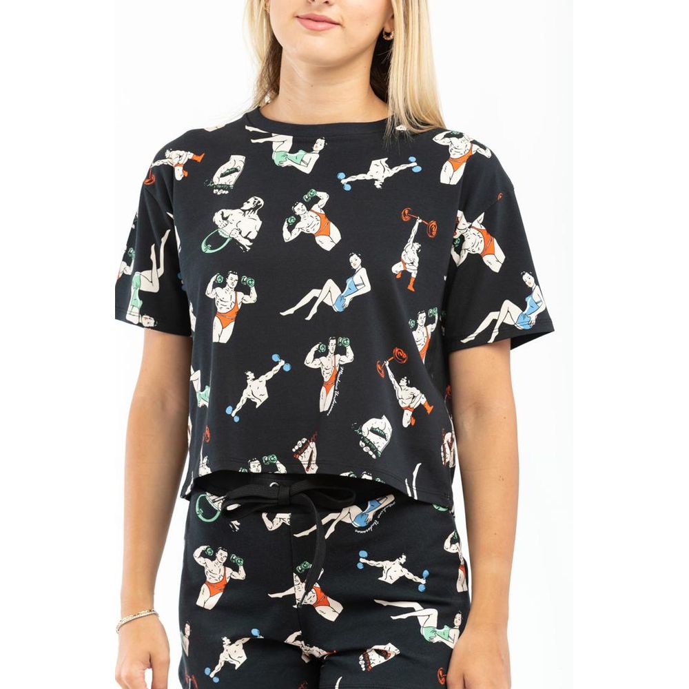 Moschino Schwarzes Baumwoll-T-Shirt
