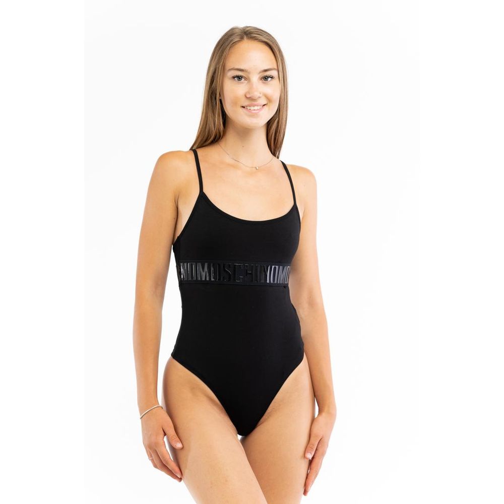 Moschino Schwarzer Body aus Baumwolle