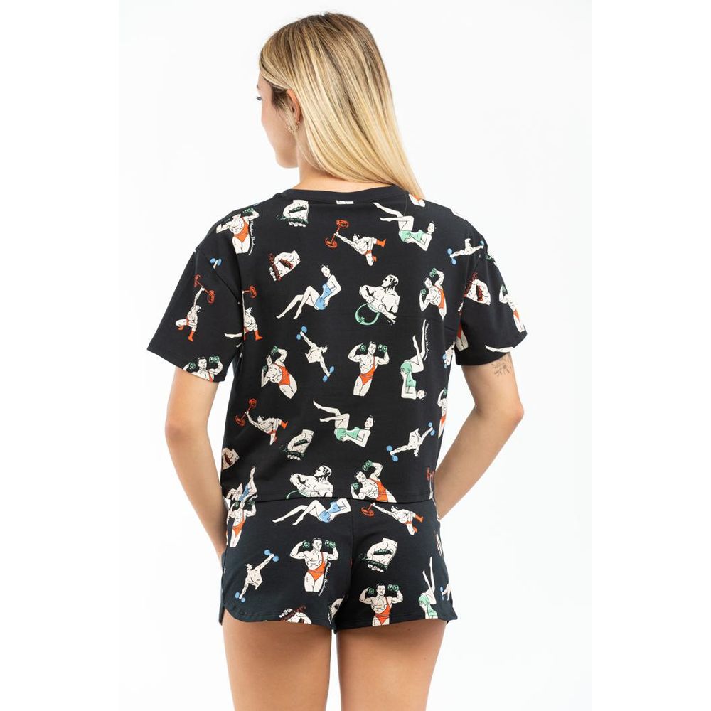 Moschino Schwarzes Baumwoll-T-Shirt