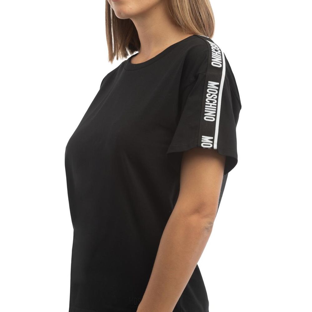 Moschino Schwarzes Baumwoll-T-Shirt