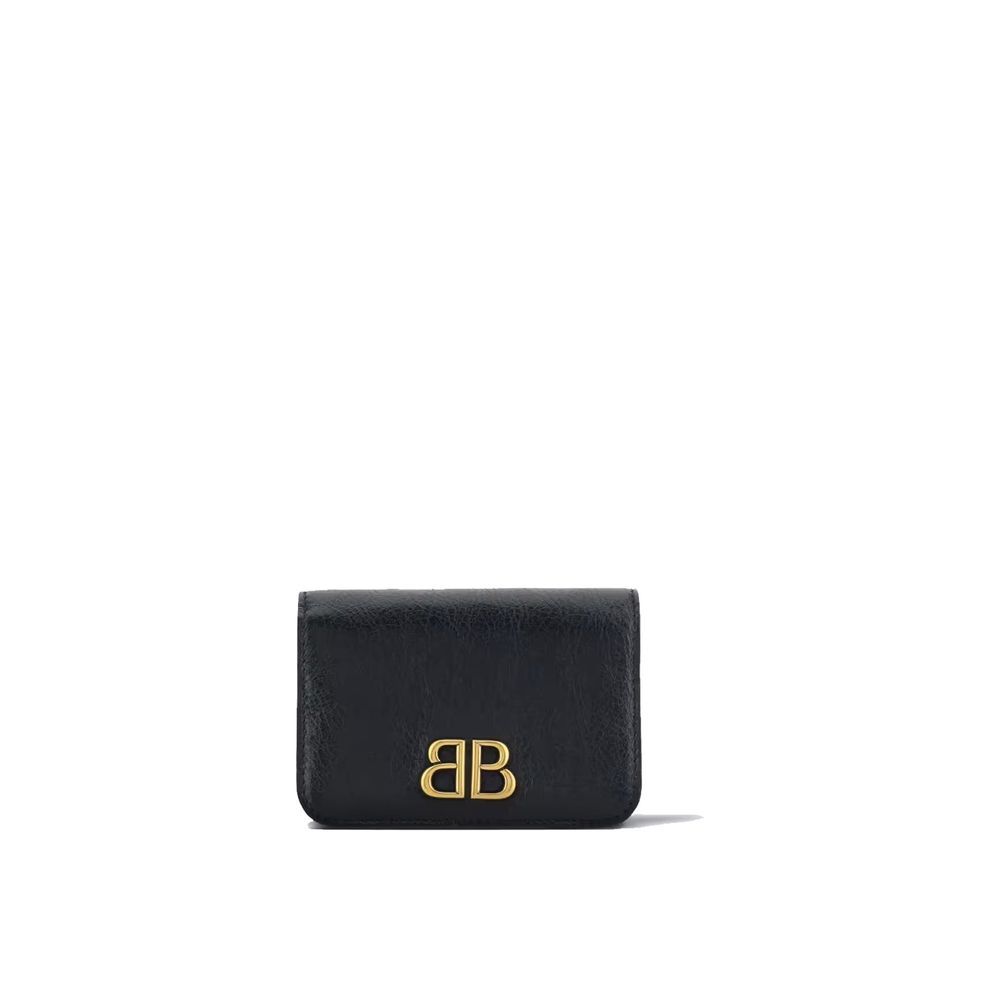 Balenciaga Schwarzer Kartenhalter aus Lammleder