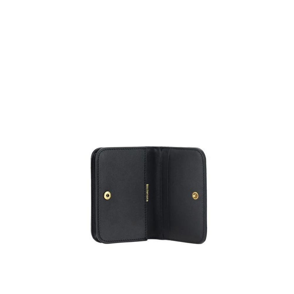 Balenciaga Schwarzer Kartenhalter aus Lammleder