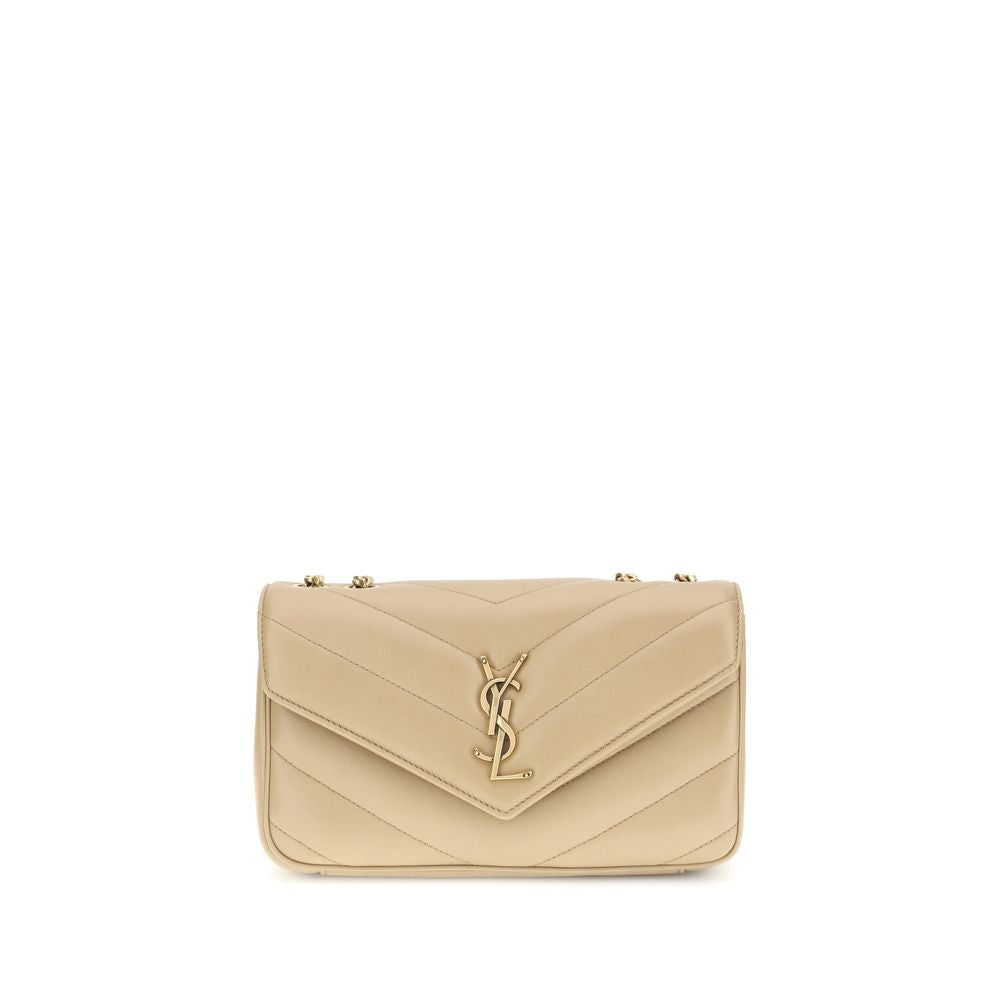 Saint Laurent Beige Lamm Ovis Aries Aries Schultertasche