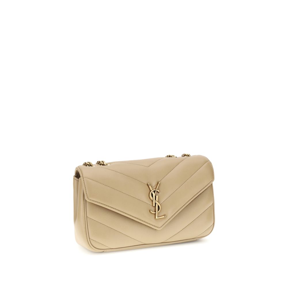 Saint Laurent Beige Lamm Ovis Aries Aries Schultertasche