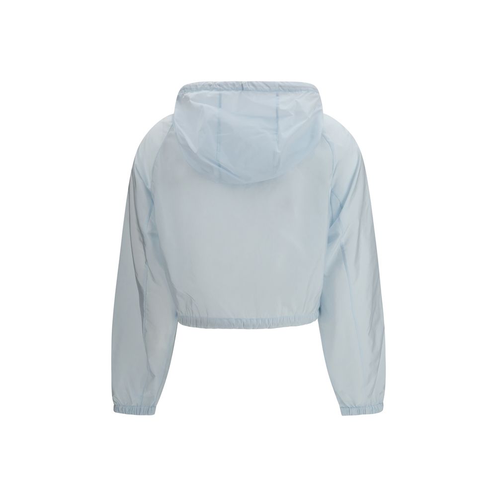 Prada Blaue Shell-Jacke aus recyceltem Polyamid