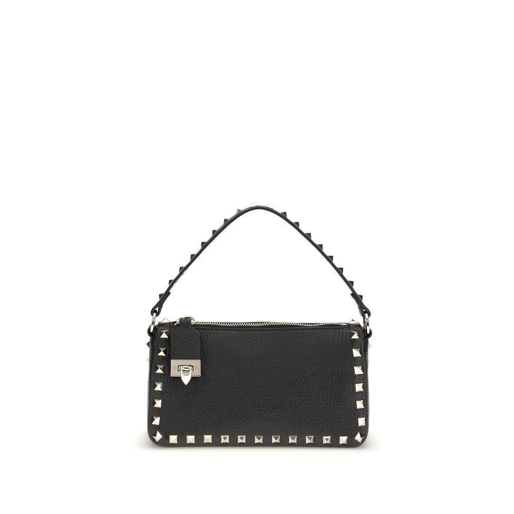 Valentino Garavani Schwarze Kalbsleder Bos Taurus Schultertasche