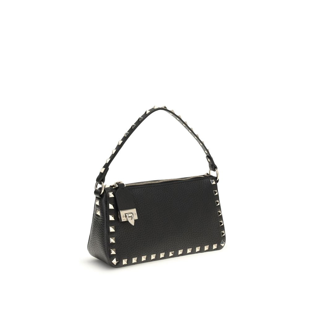 Valentino Garavani Schwarze Kalbsleder Bos Taurus Schultertasche