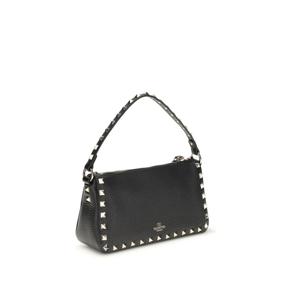 Valentino Garavani Schwarze Kalbsleder Bos Taurus Schultertasche