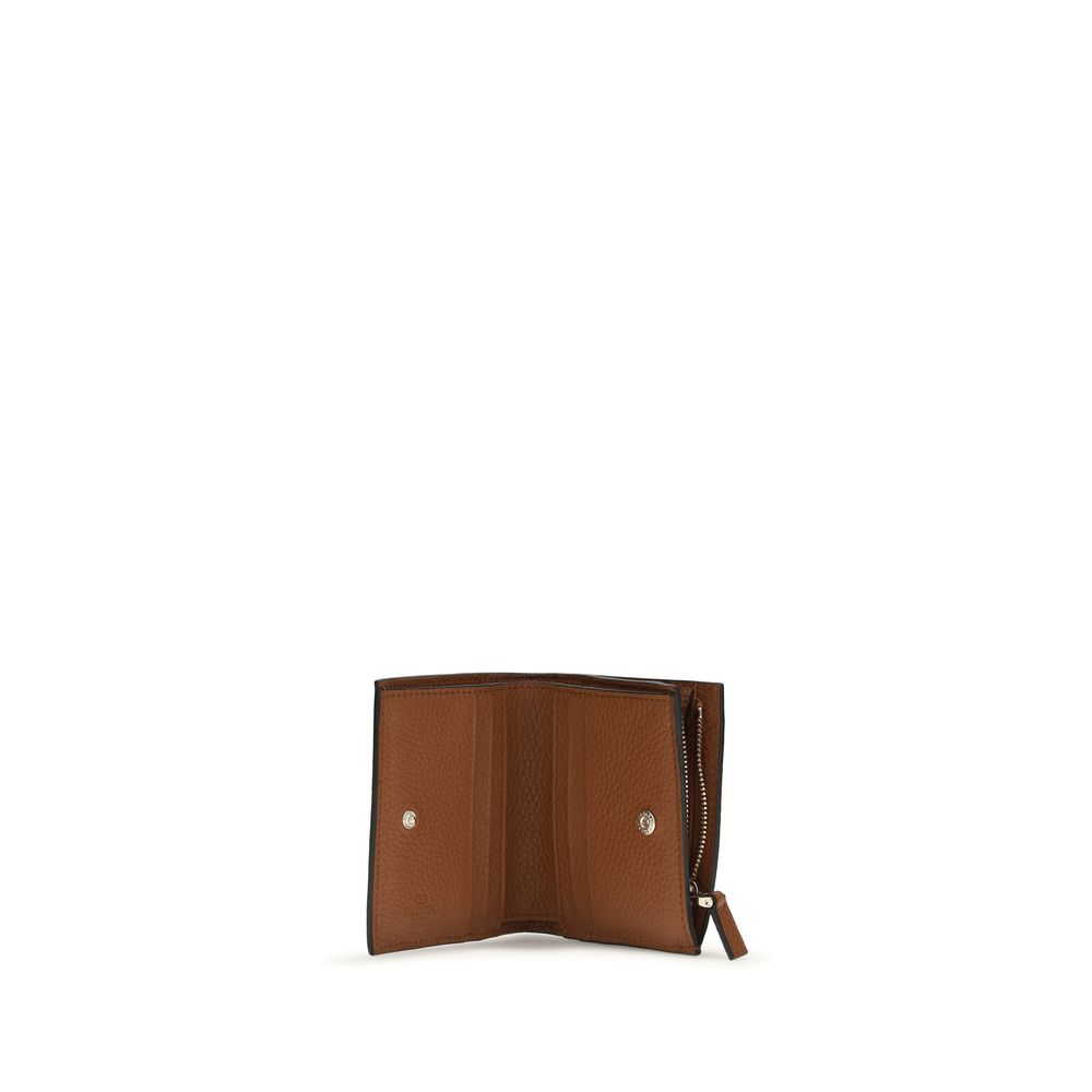 Valentino Garavani Braunes Lamm Ovis Aries Aries Portemonnaie