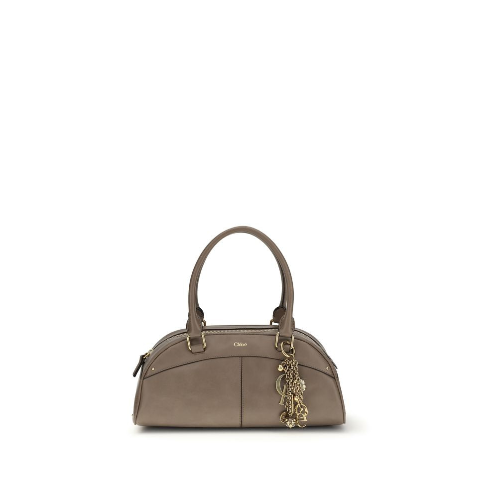 Chloé Graue Kalbsleder Bos Taurus Handtasche