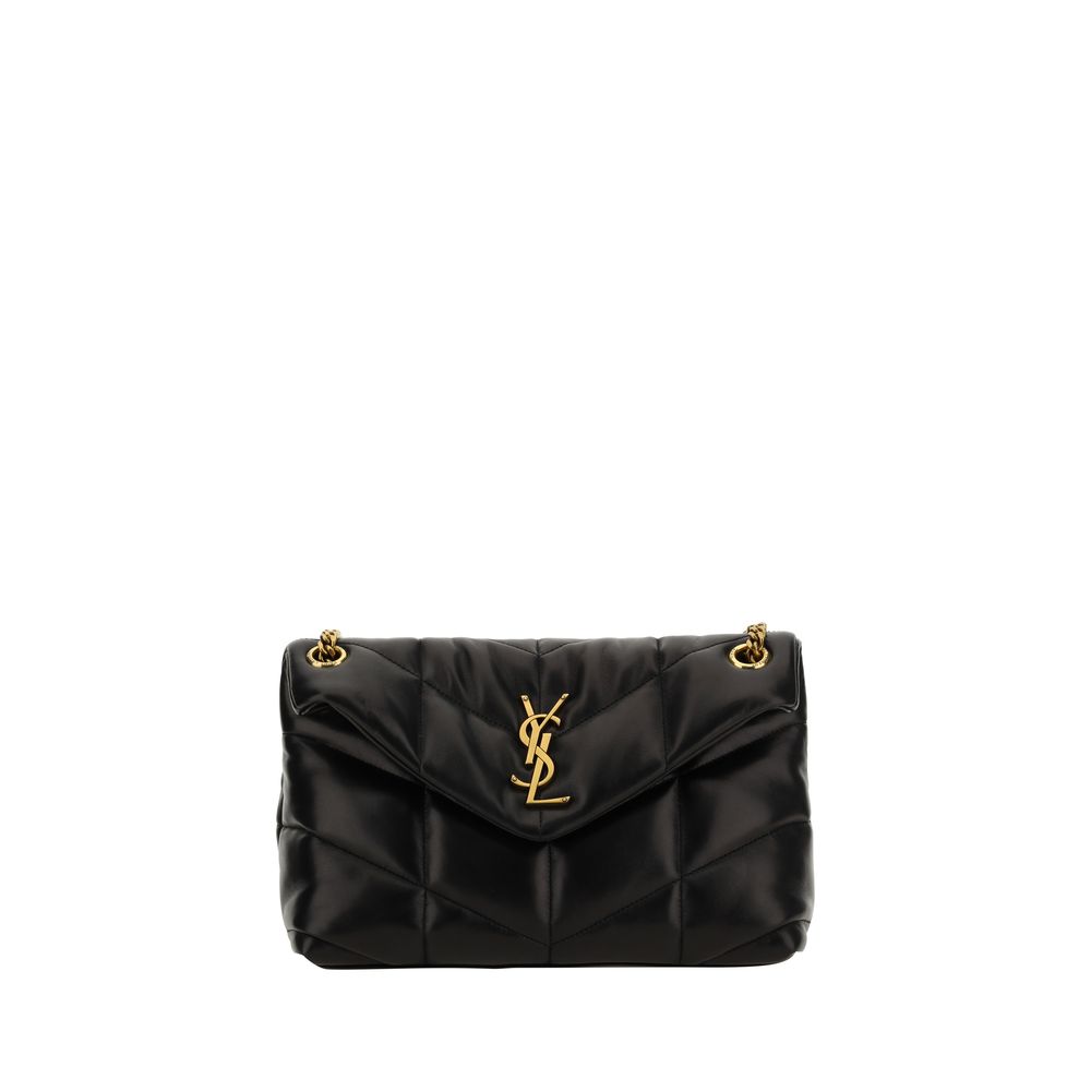 Saint Laurent Schwarze Lammleder-Umhängetasche